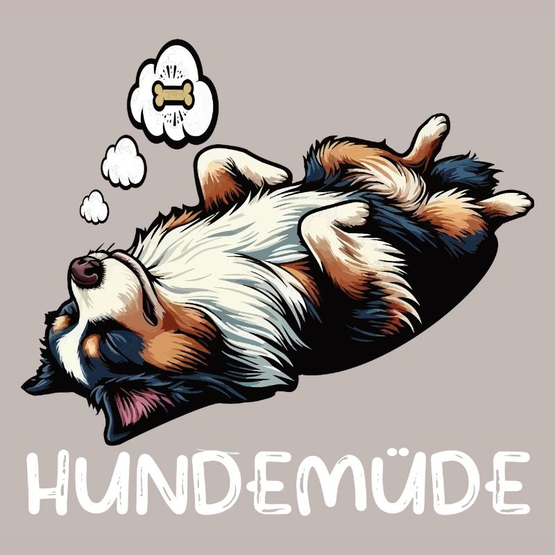 Hundemüde Australian Shepherd Aussie Aussiehalter