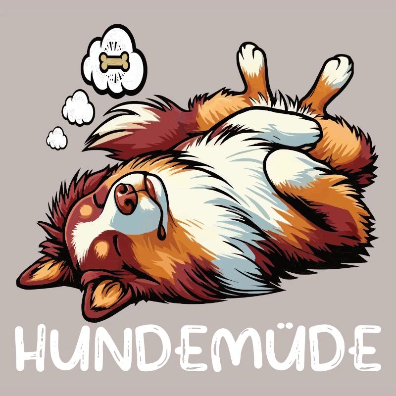 Hundemüde Australian Shepherd Aussie Aussiehalter