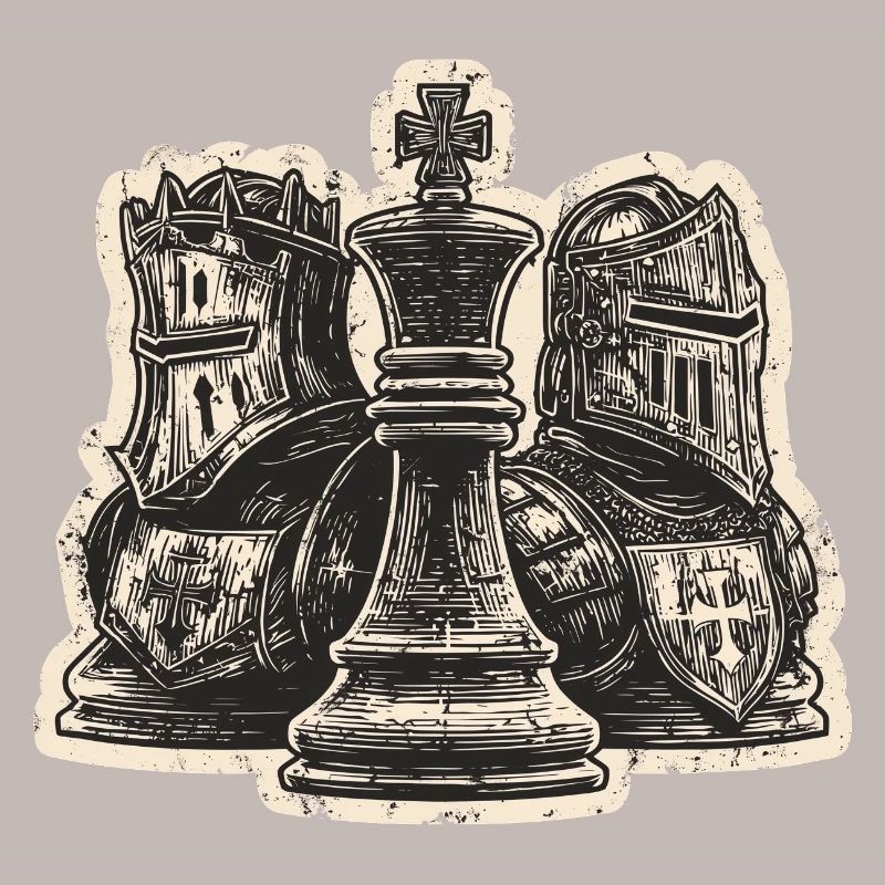 Chess Knight Medieval Figures for Men