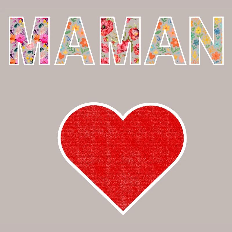 Floral Mom Heart Muttertagsgeschenk