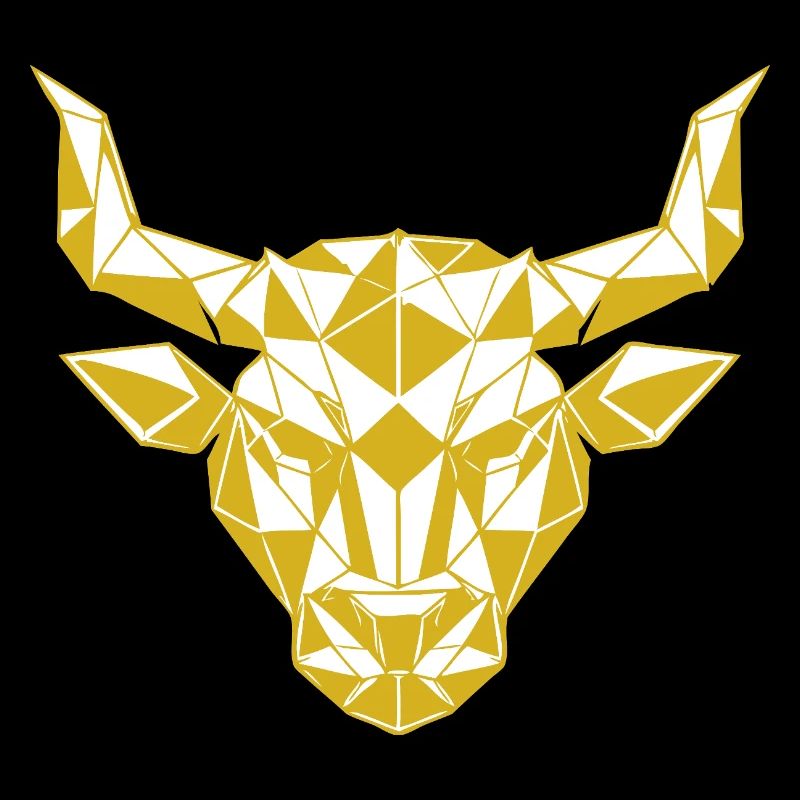 Geometrischer Goldstier Kopf