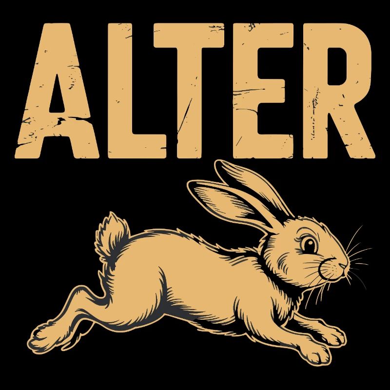 Old Funny Bunny Saying Easter Motif for