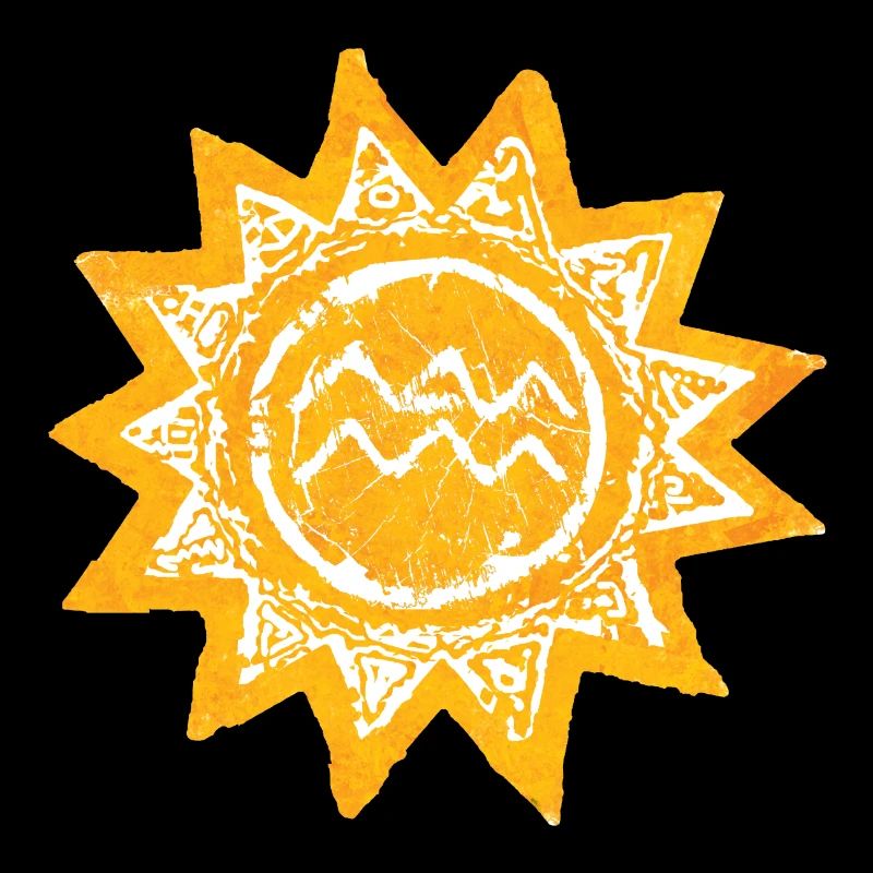 Design abstrait du soleil dans les tons de jaune de Majorque