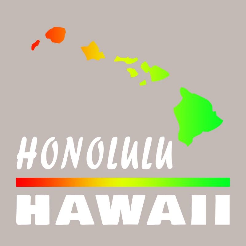 Hawaii Honolulu with Map / Gift Map