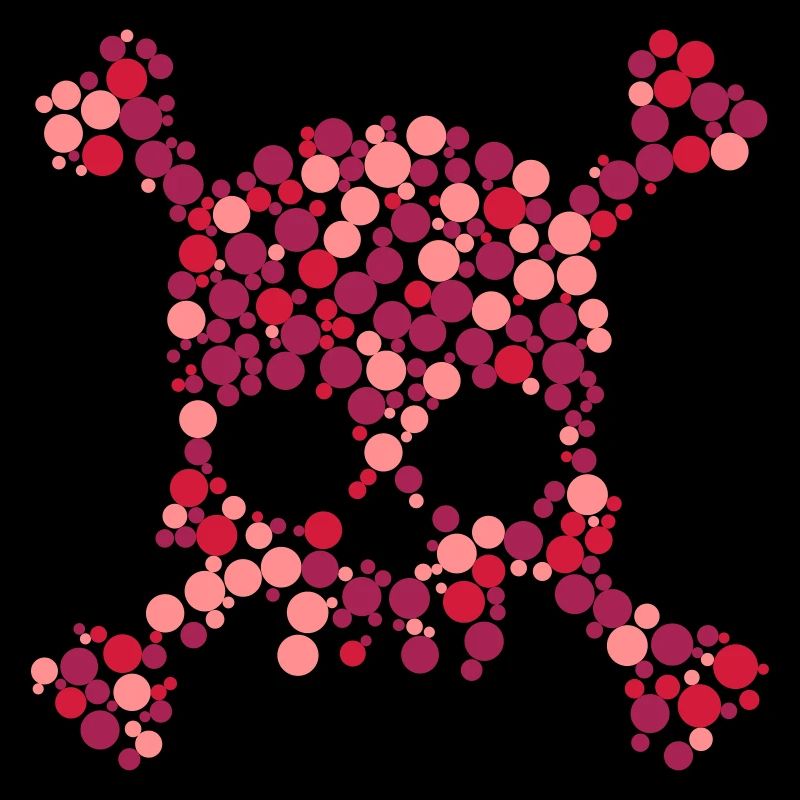 Conception de crâne avec cercles vibrants
