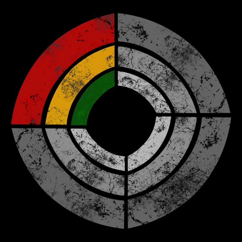 Illustration graphique de radar de puissance reggae