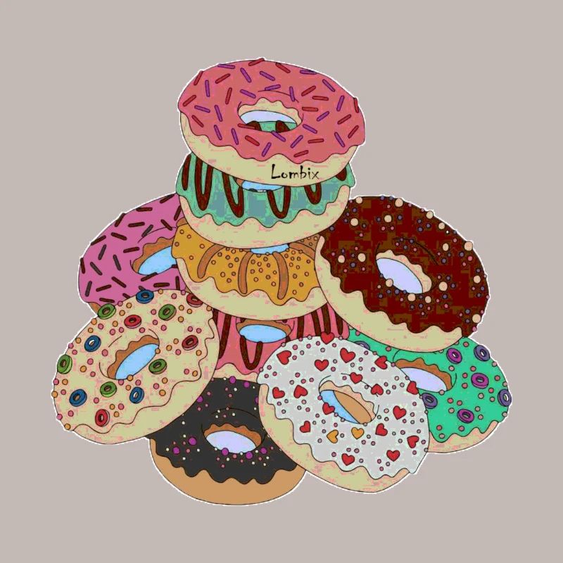 Pyramide der Regenbogen-Donuts