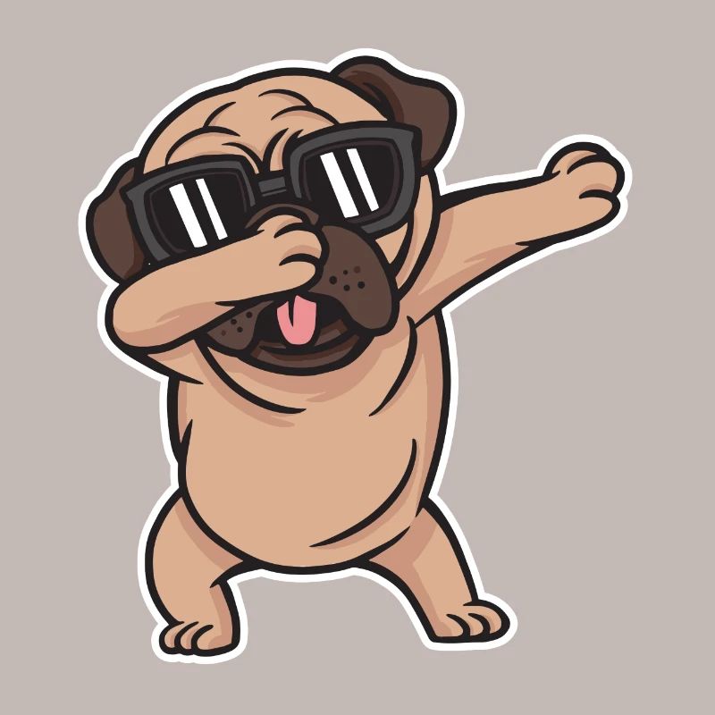 Dab Dabbing Mops Hund Dog Dancing Trend Geschenk