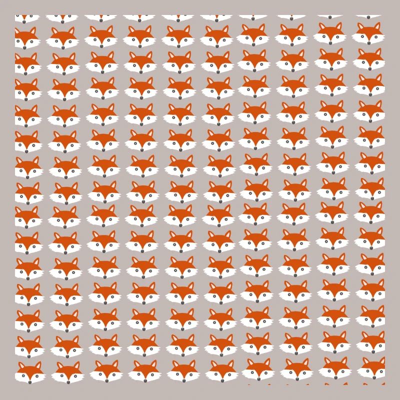 Fox head pattern, children's pattern