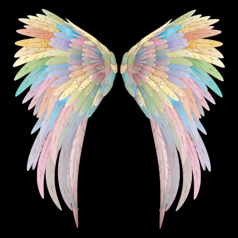 Belles ailes d'ange aux couleurs pastel