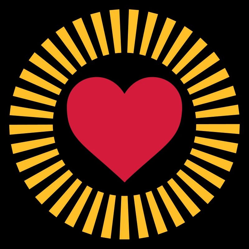 Herz in Strahlenkranz Design