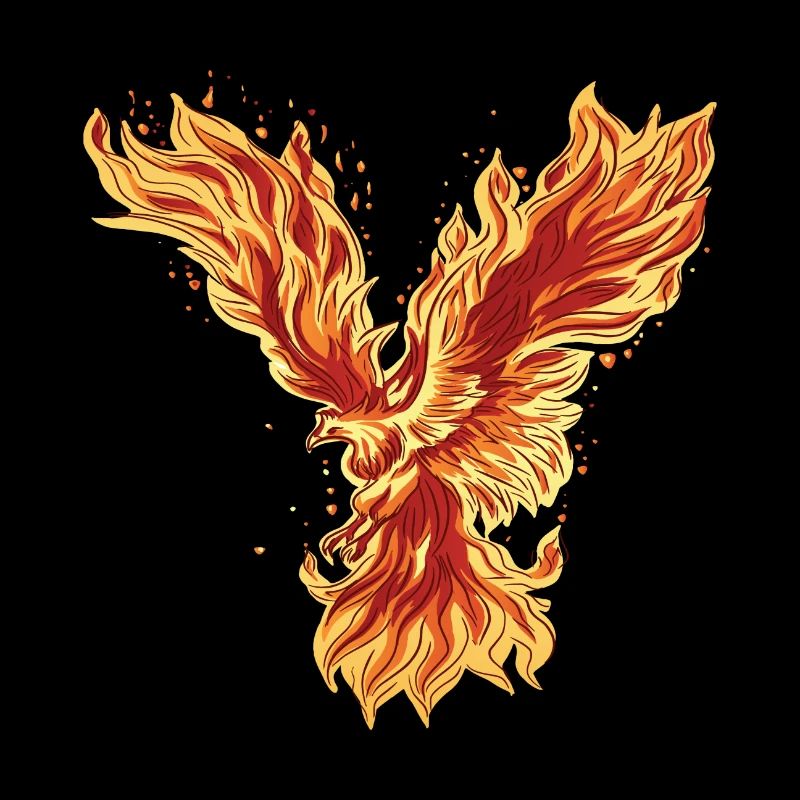 Feuriger Phoenix Mythos Design