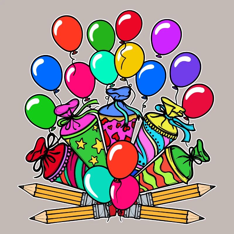 Ouverture de l’école ballon crayon sac d’école start