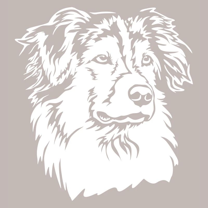 Australian Shepherd Head "Black Edition"