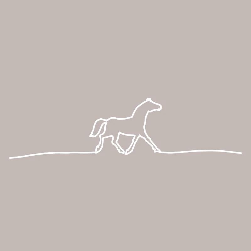 süßes Pferd - Abstrakt Linien Pferd Geschenkidee