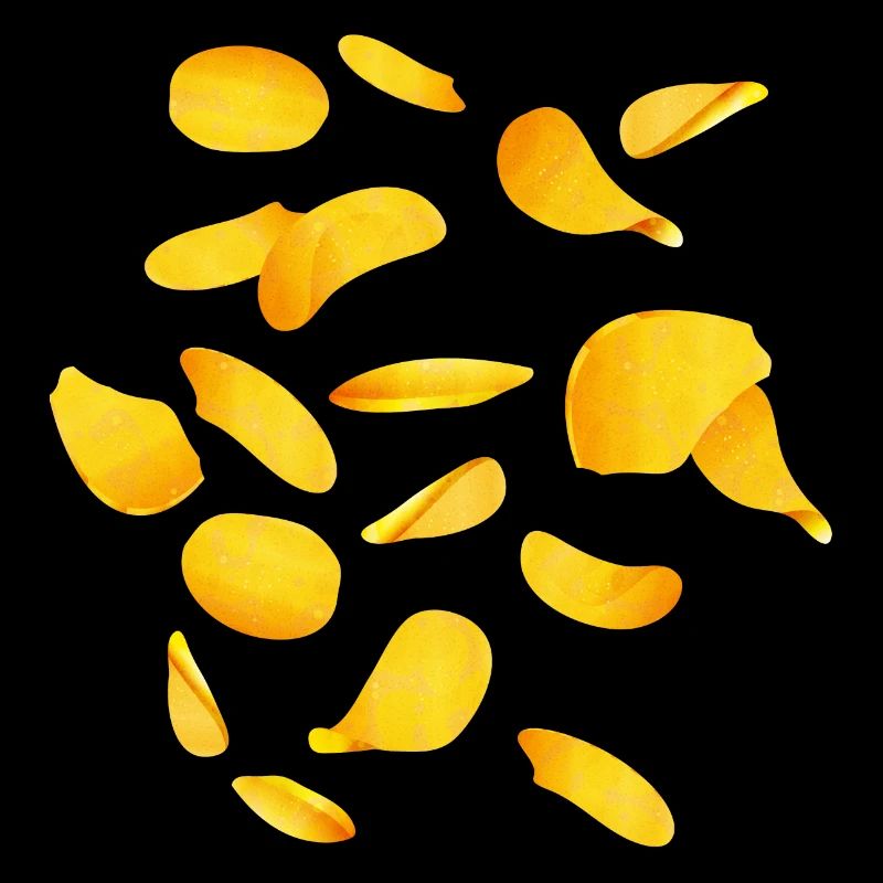 bright gold potato chips