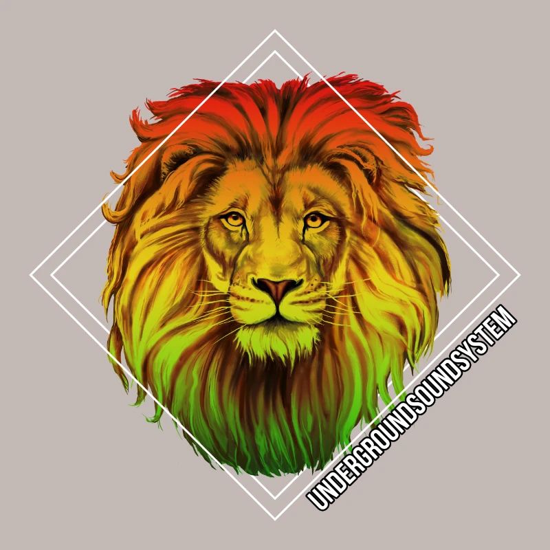 Rainbow Lion Diamond Pattern