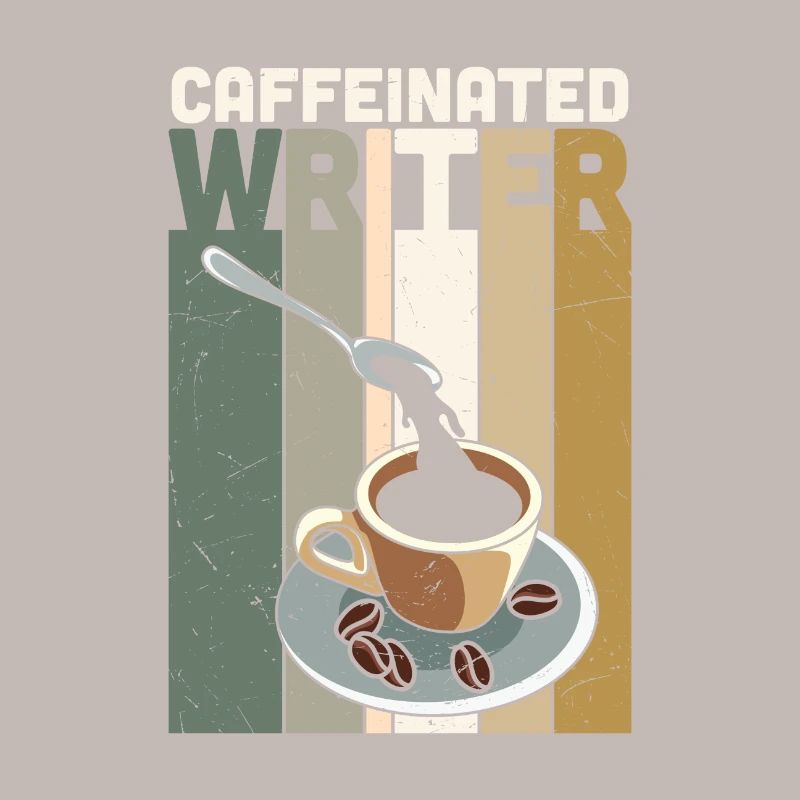 Caffeinated Writer Writing Novel Writer