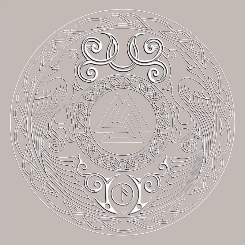 Mandala runique à triade centrale