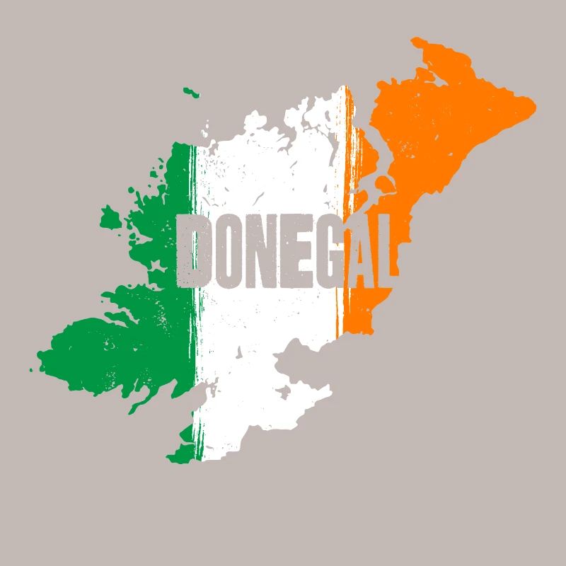 | du comté de Donegal Irlande Contour de la carte du drapeau