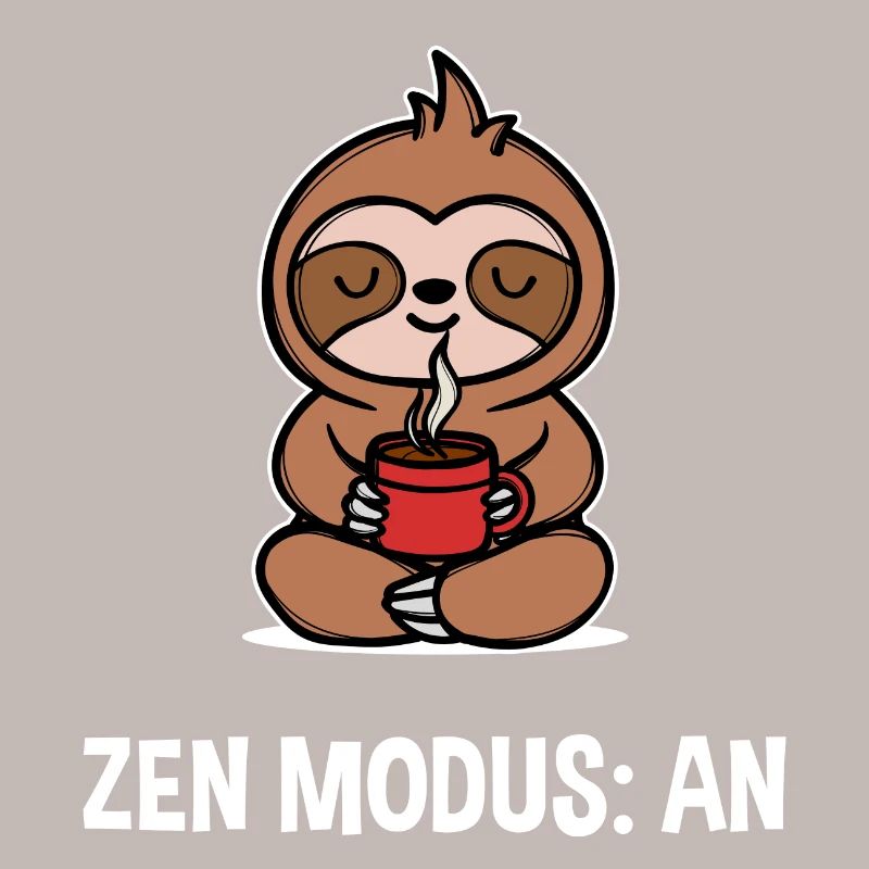 Faultier Spruch Koffein Kaffee Kaffeetrinker