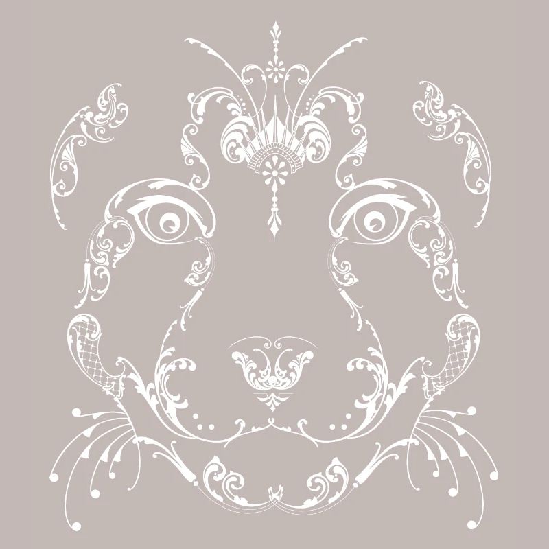 Snow leopard cheetah psychedelic ornament pattern