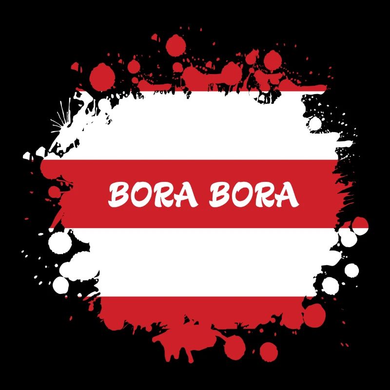 Bora Bora Klecks Flaggen Design