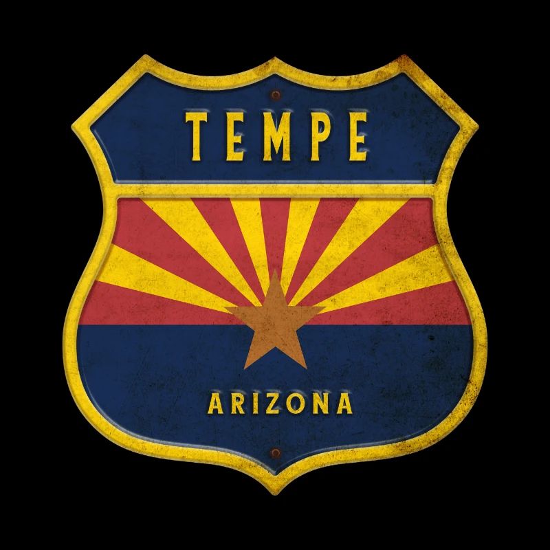 Tempe Arizona flags crest design