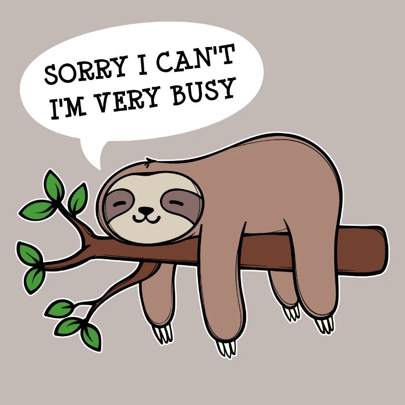 Jungle Animal Lazy Statement Sloth Sleeping