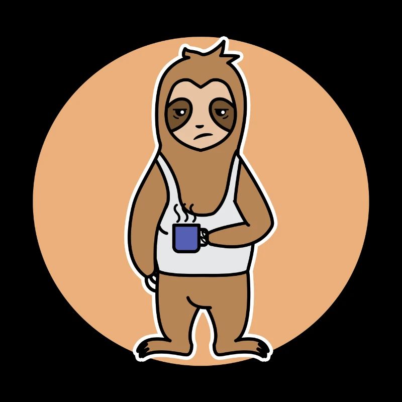 Late Riser Animal Sloth Jungle Tired Zoo