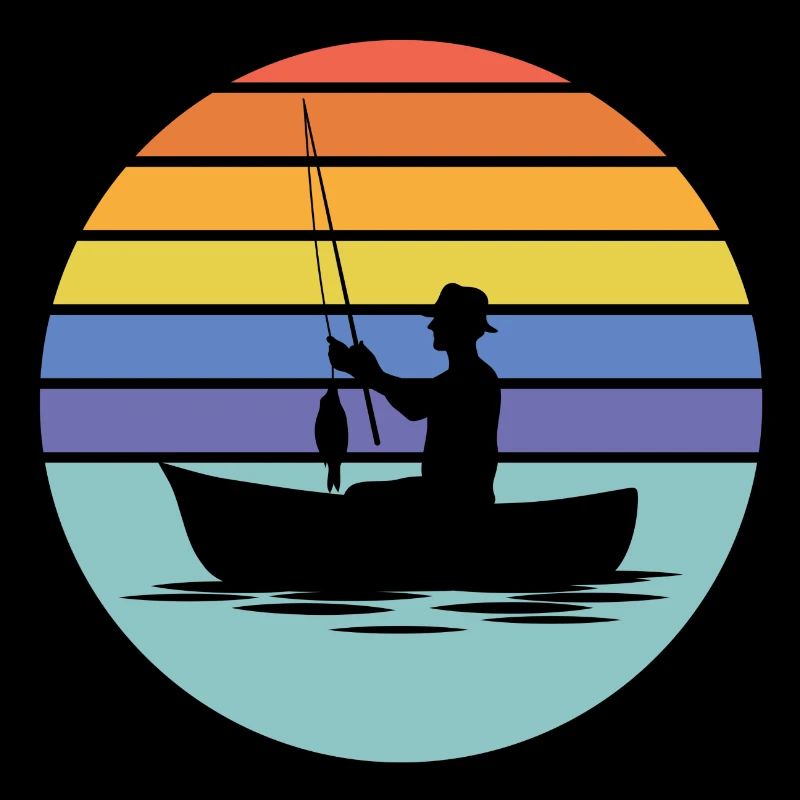 pêche, pêcheur, canne à pêche