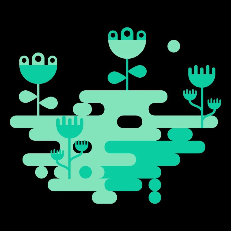 Le jardin de blob L Mint & Green