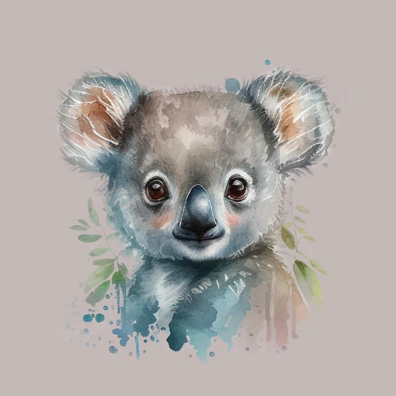 Koala Aquarelle Feuillage