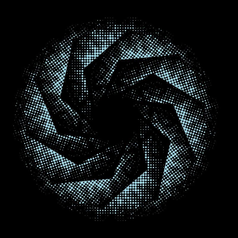 Engrenage à roue gyroscopique polygonale de forme pointillée