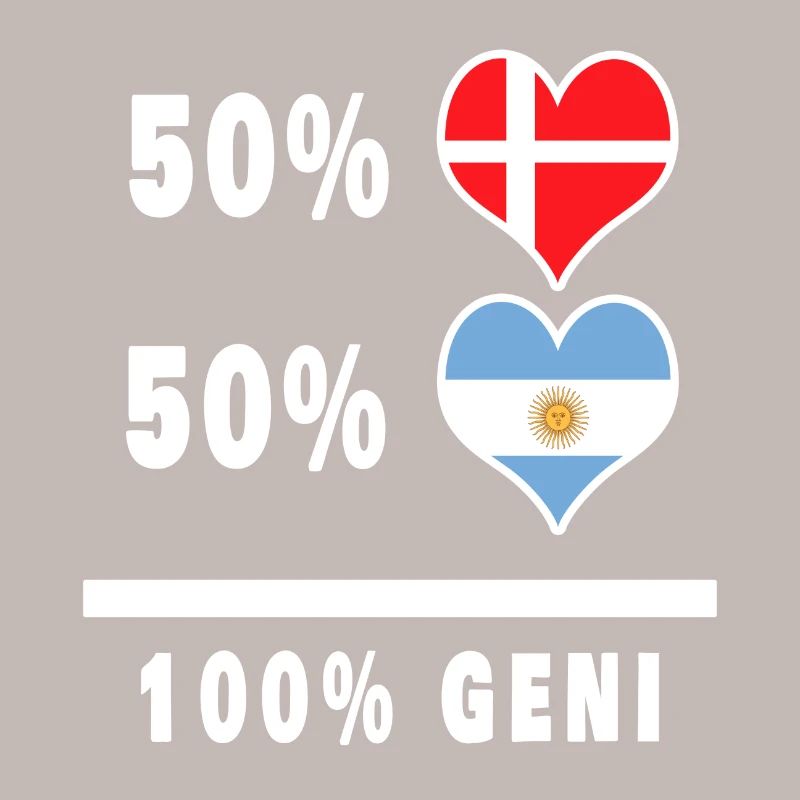 Argentine et Danemark 100% drapeau de génie