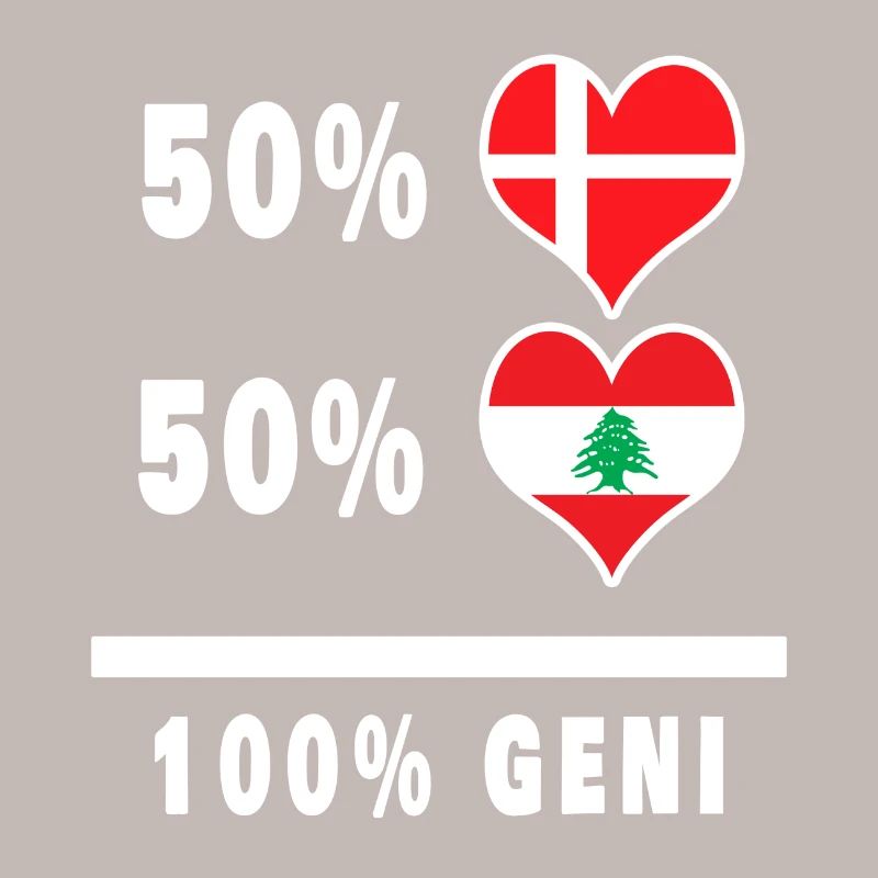 Liban et Danemark 100% drapeau de génie