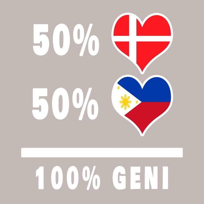 Philippines et Danemark 100% drapeau de génie