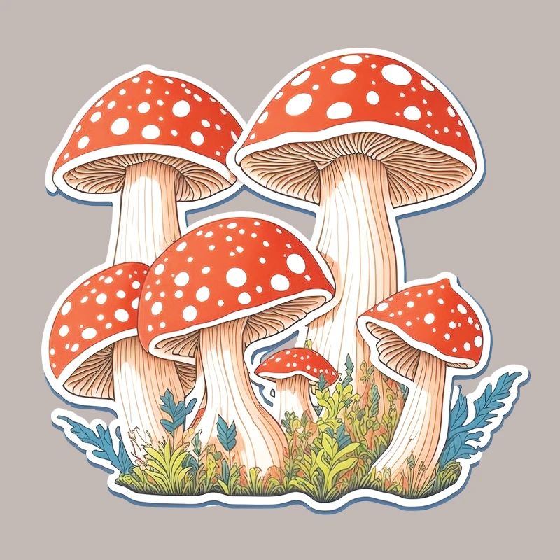 Toadstools, mushrooms