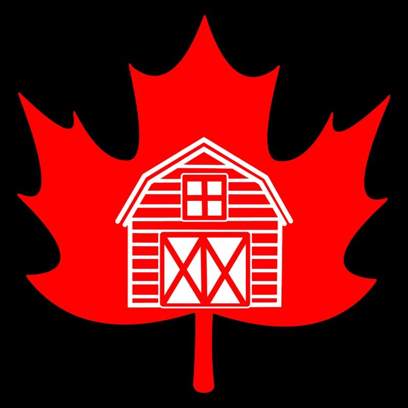 Canada maple leaf farm logo