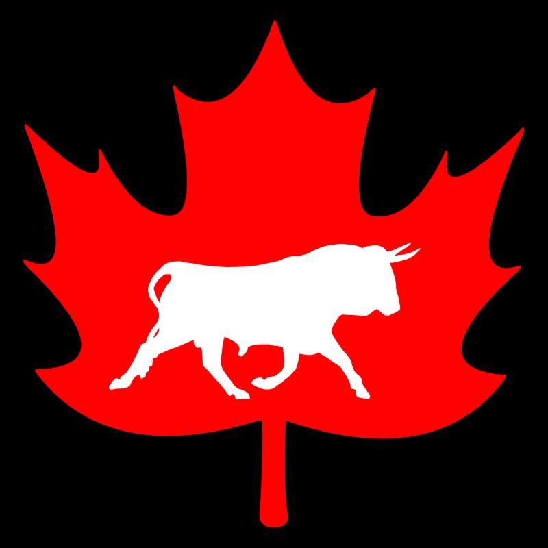 Canada maple leaf bull logo