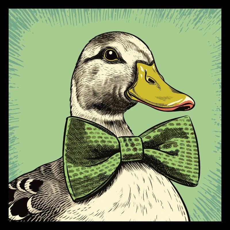 Canard avec nœud papillon