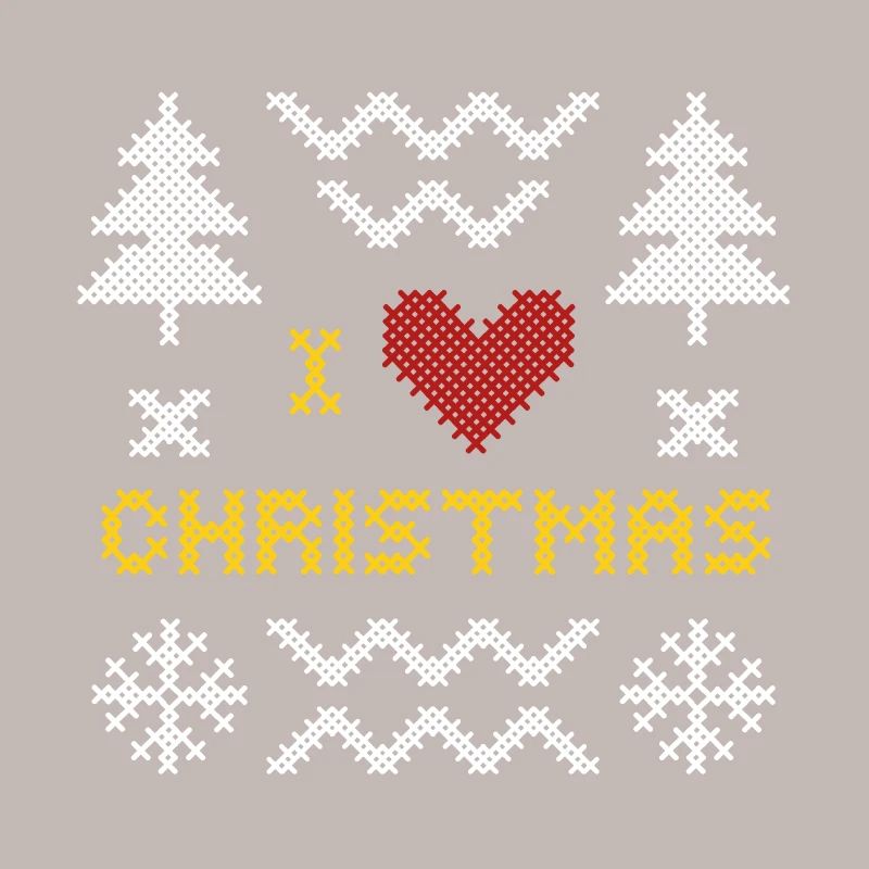 Christmas Heart Knit Pattern Design