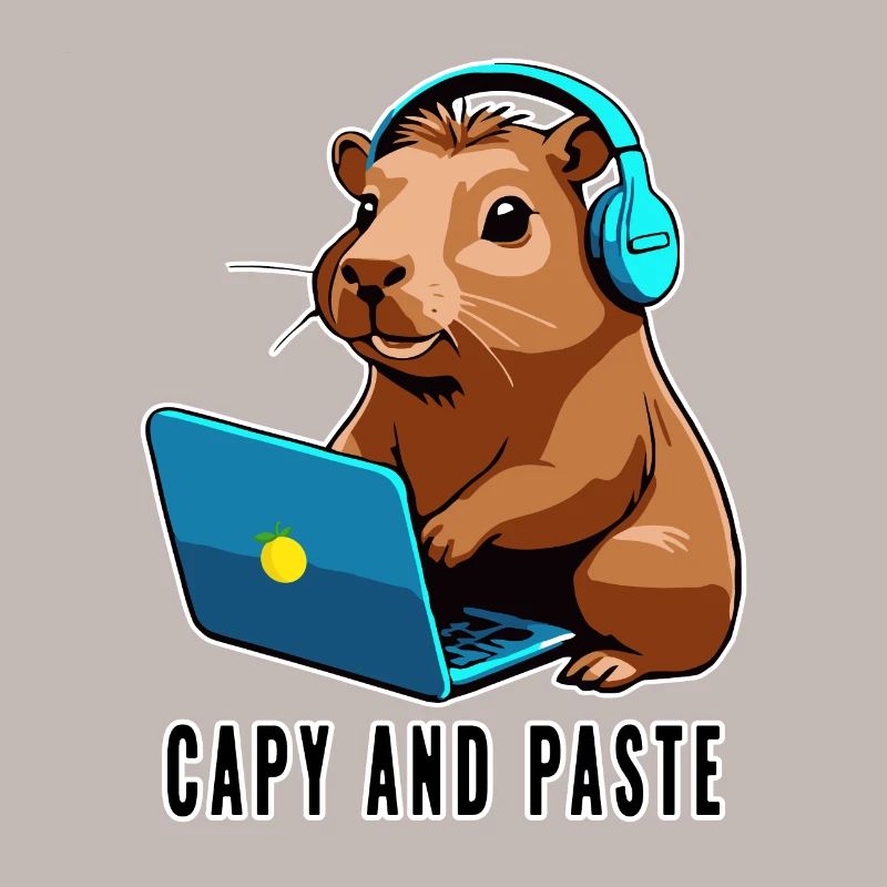 Capybara with Joke Capy and Paste