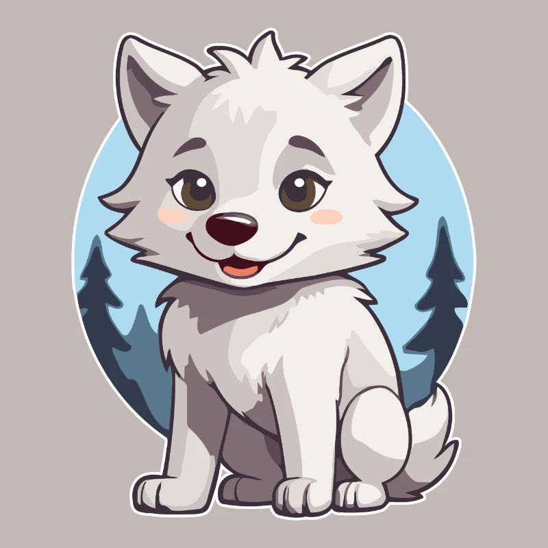 Niedlicher Wolf oder Hund Husky