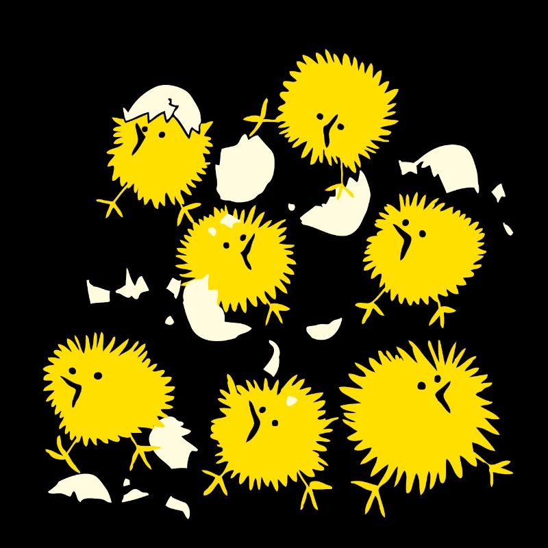 Poussin BIP Joyeuses Pâques 7 Bande-dessinée Jaune coquine Drôle