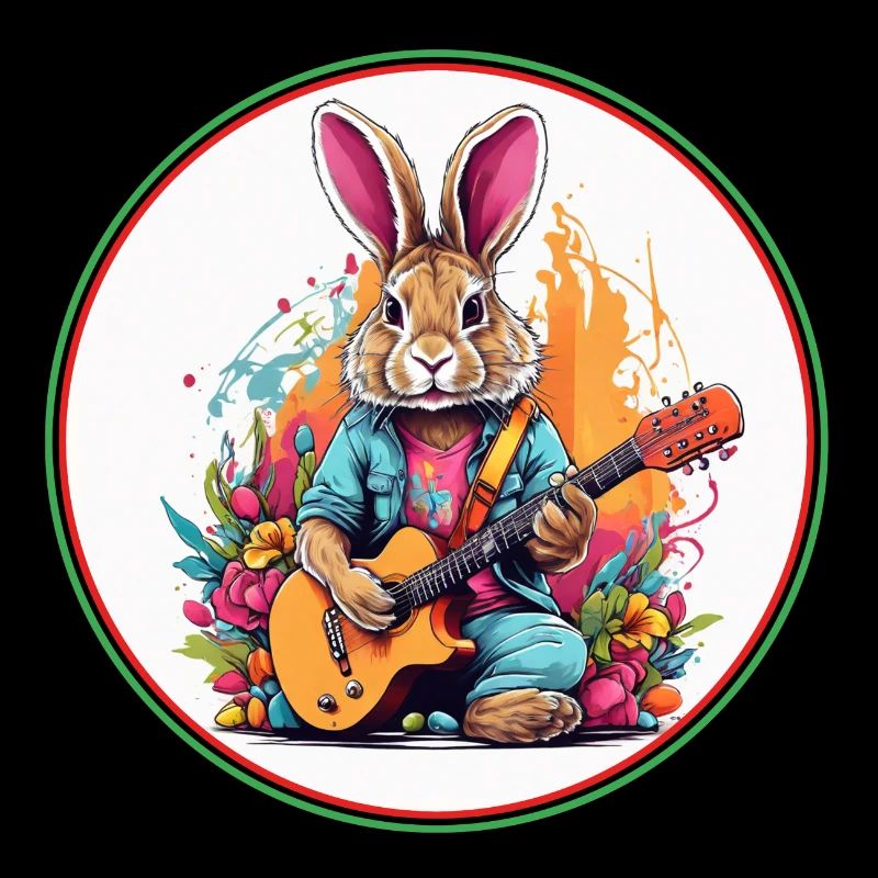 Easter Bunny with Guitar