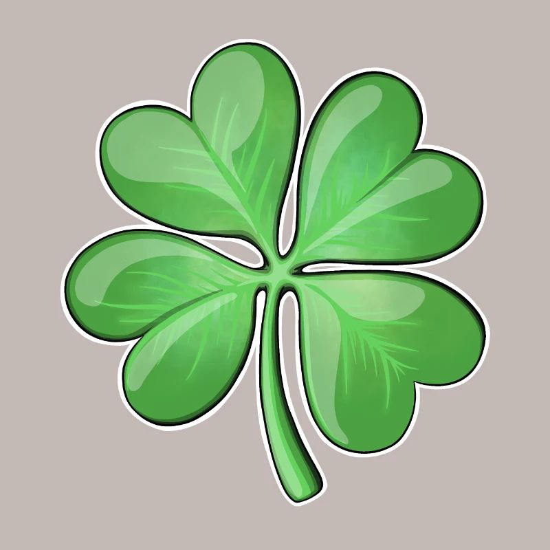 Vibrant Four-Leaf Clover Design
