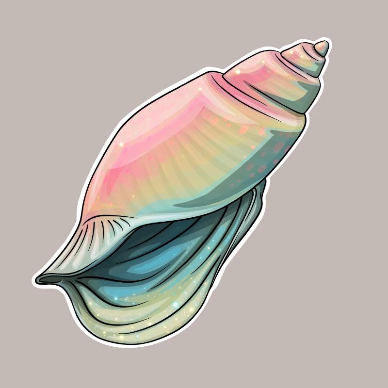 Pastel Seashell Illustration