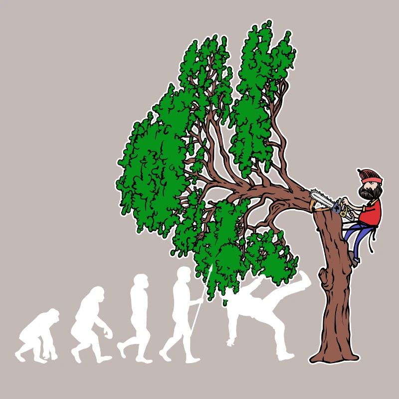 Baum Evolution Holzarbeit Holzfäller Baumfäller