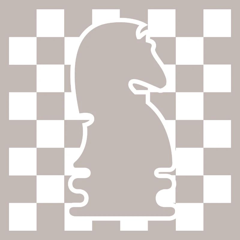 Chess Horse Checkerboard Pattern Symbol Graphic Logo